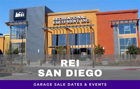 Or check out the <b>REI</b> Outlet Online. . Rei garage sale san diego